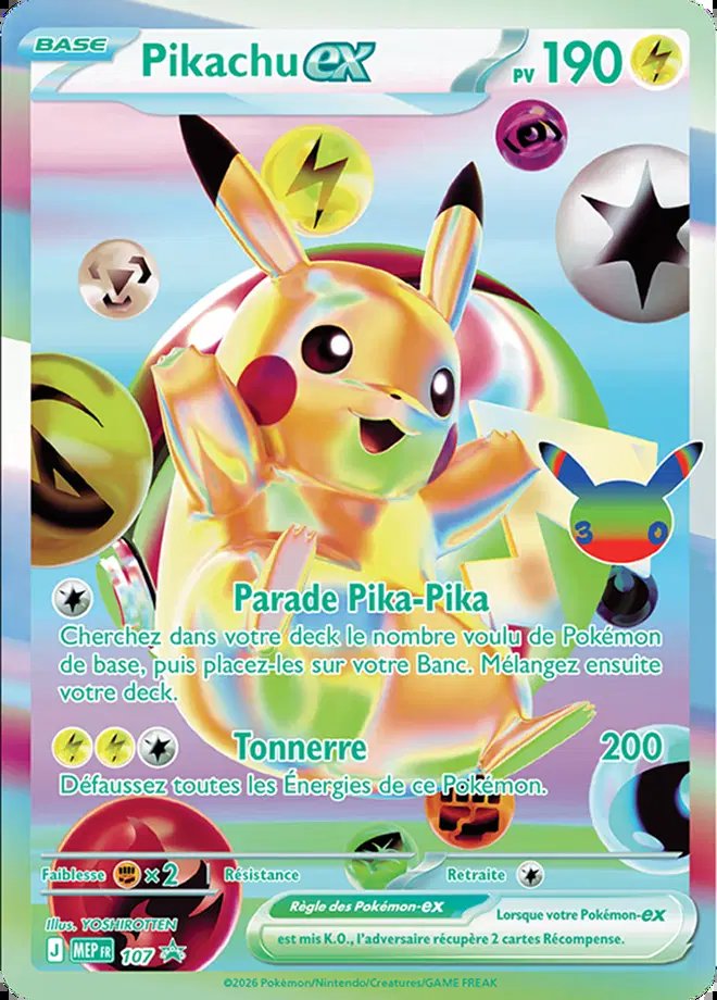 Carte promo Pikachu-ex Journée